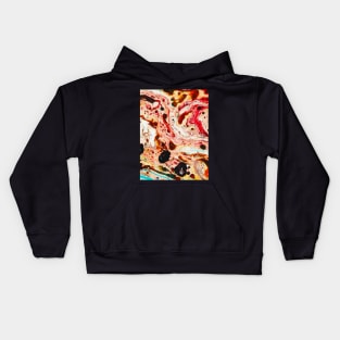 Abstract marble texture fluid art design Kids Hoodie